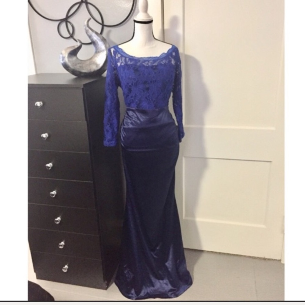 Royal Blue Lace Dress